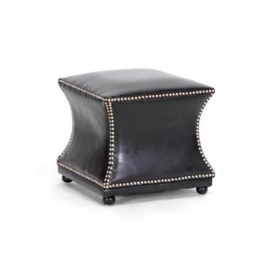 Baxton Studio Ellastone Modern Leather Ottoman