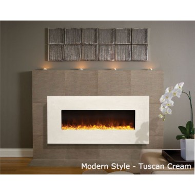 Amantii Artisan 39 3/8" Electric Fireplace-51" x 24" Concrete Surround