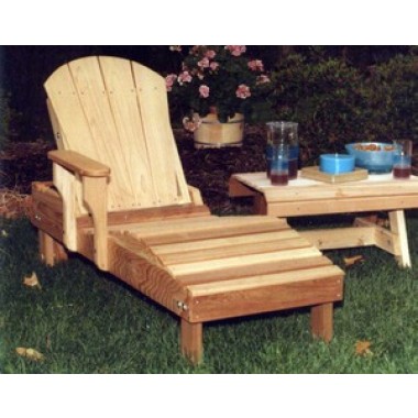 Creekvine Designs Cedar Adirondack Chaise Lounge