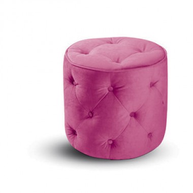Ave-Six Curves Tufted Round Circular Ottoman