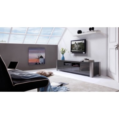 B-Modern Composer TV Stand -  Gray Perspective