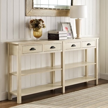 Powell Cream Crackle Console