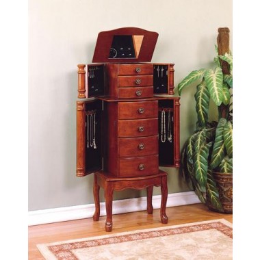 Powell Classic Cherry Jewelry Armoire