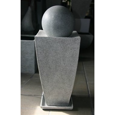 Screen Gems Long Square Planter with Ball Fountain