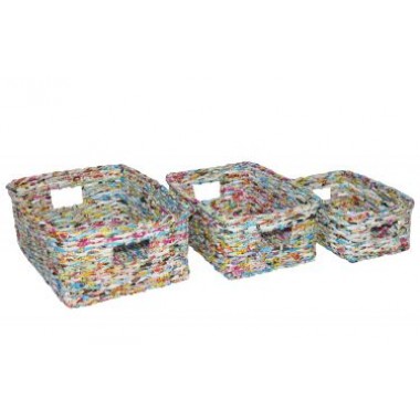 Screen Gems Recycled Wastebin - Set of 3
