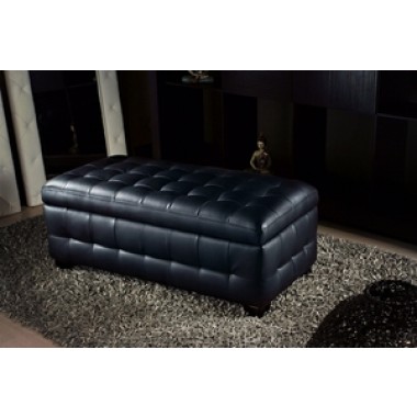 Diamond Sofa Zen Collection Bonded Leather Lift Top Tufted Storage Trunk 