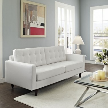 Modway Vista Empress Sofa in Black/White