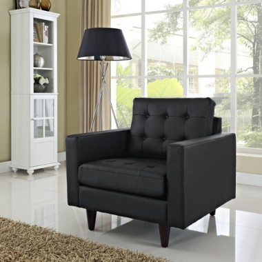 Modway Vista Empress Armchair in Black/White