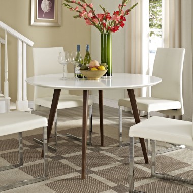 Modway Canvas Dining Table in White Hover