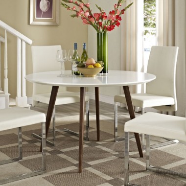 Modway Canvas Dining Table in White