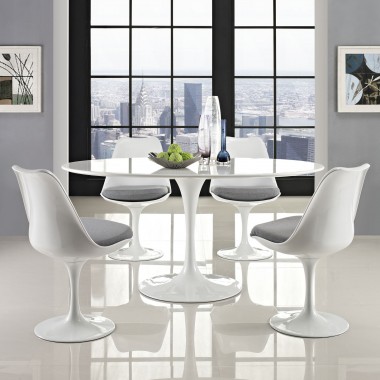 Modway Lippa 60" Oval-Shaped Dining Table Hover