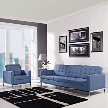 Modway Loft Armchair and Sofa Set of 2