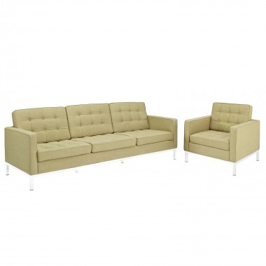 Modway Loft Armchair and Sofa Set of 2 Hover