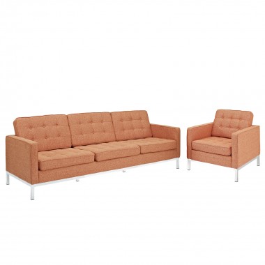 Modway Loft Armchair and Sofa Set of 2 Hover