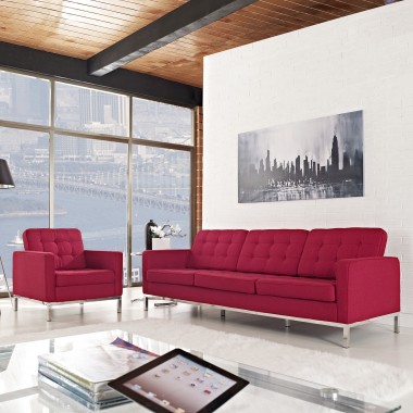Modway Loft Armchair and Sofa Set of 2 Hover