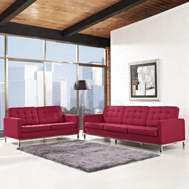 Modway Loft Loveseat and Sofa Set of 2 Hover