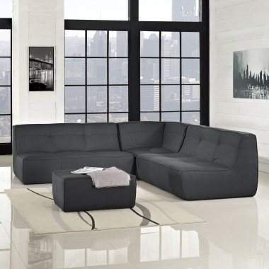 Modway Align 4 Piece Upholstered Sectional Sofa Set Hover
