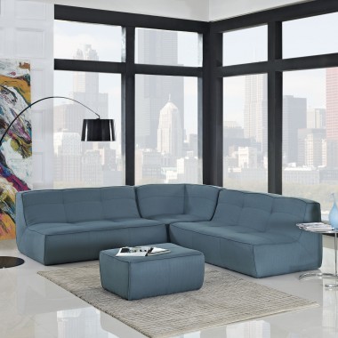 Modway Align 4 Piece Upholstered Sectional Sofa Set Hover