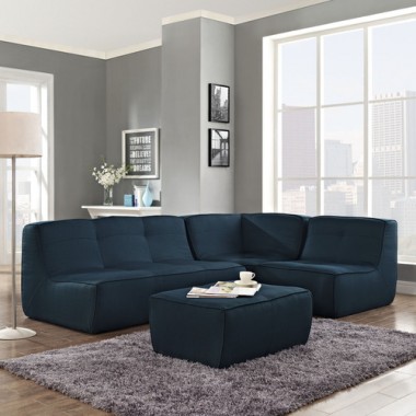 Modway Align 4 Piece Upholstered Sectional Sofa
