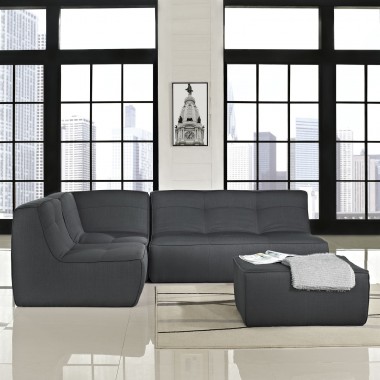 Modway Align 4 Piece Upholstered Sectional Sofa Hover