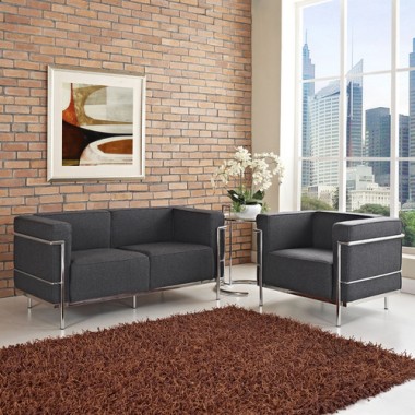 Modway Charles Armchair and Loveseat Set of 2
