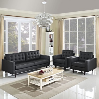 Modway Empress Sofa and Armchairs Set of 3