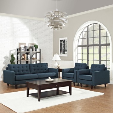 Modway Empress Sofa and Armchairs Set of 3
