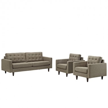 Modway Empress Sofa and Armchairs Set of 3 Hover