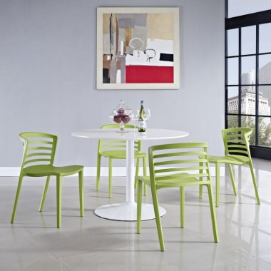 Modway Curvy Dining Chairs Set of 4 Hover