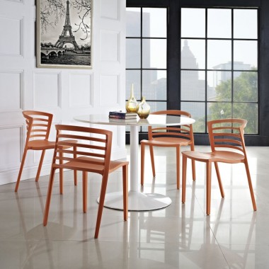 Modway Curvy Dining Chairs Set of 4 Hover