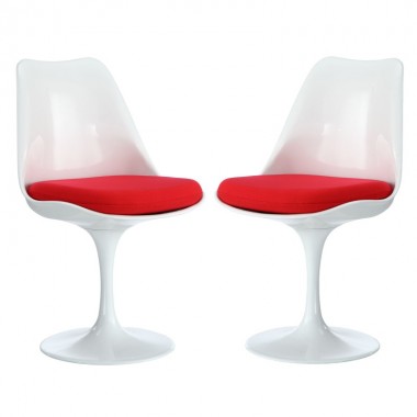 Modway Lippa Dining Side Chair Set of 2 in Red Hover