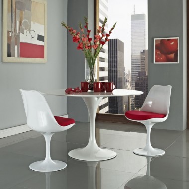 Modway Lippa Dining Side Chair Set of 2 in Red Hover