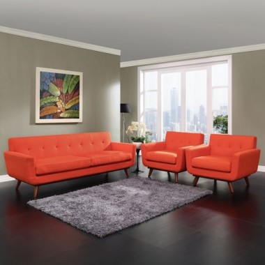 Modway Engage Armchairs and Sofa Set of 3