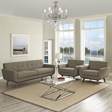 Modway Engage Armchairs and Sofa Set of 3 Hover