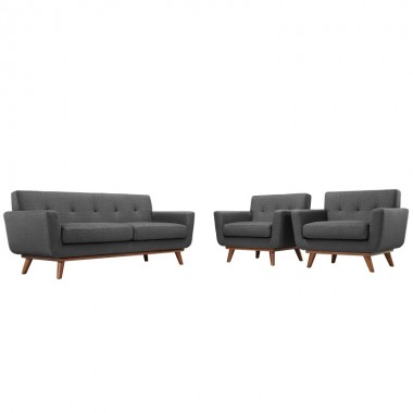 Modway Engage Armchairs and Loveseat Set of 3 Hover