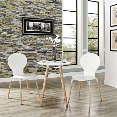 Modway Path Dining Chairs and Table Set of 3 Hover