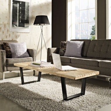 Modway Sauna 5' Bench in Natural