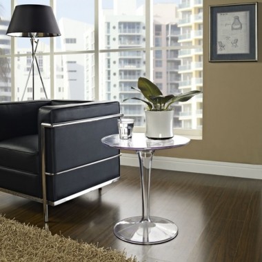 Modway Canvas Side Table in Clear