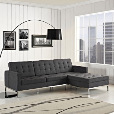 Modway Loft Right-Arm Sectional Sofa in Dark Gray Hover