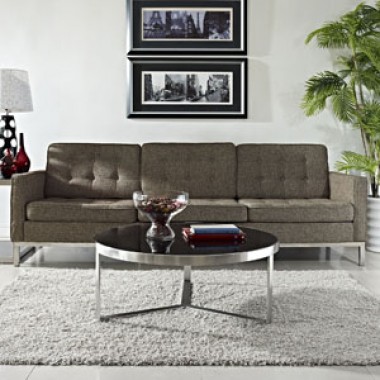 Modway Disk Coffee Table in Black