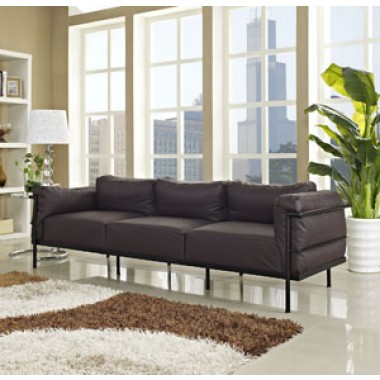 Modway Charles Grande Leather Sofa Hover