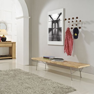 Modway Vantage Large Bench in Natural