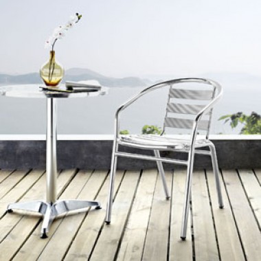 Modway Perch Dining Chair in Silver