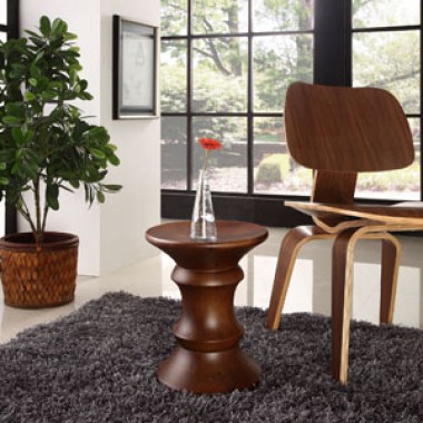 Modway Whittle Stool in Walnut