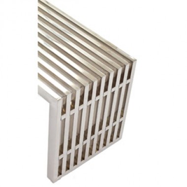 Modway Gridiron Medium Bench in Silver Hover