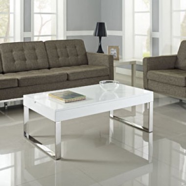 Modway Gloss Coffee Table in White