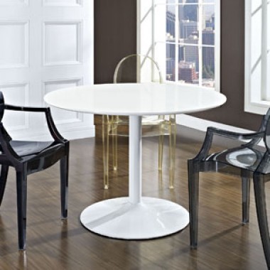 Modway Revolve Dining Table in White