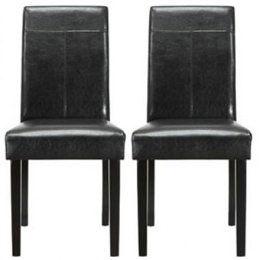 Modway Compass Dining Chairs Set of 2 in Black