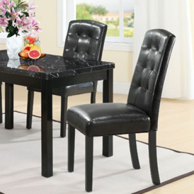 Modway Perdure Dining Chairs Set of 2 in Black
