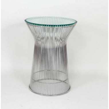 Stilnovo Mid Century Side Table with Tempered Glass Top Hover